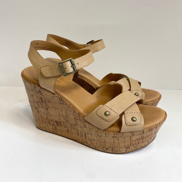 KorkEase Shoes Kork Ease Platform Chunky Wedge Heels Cork Leather